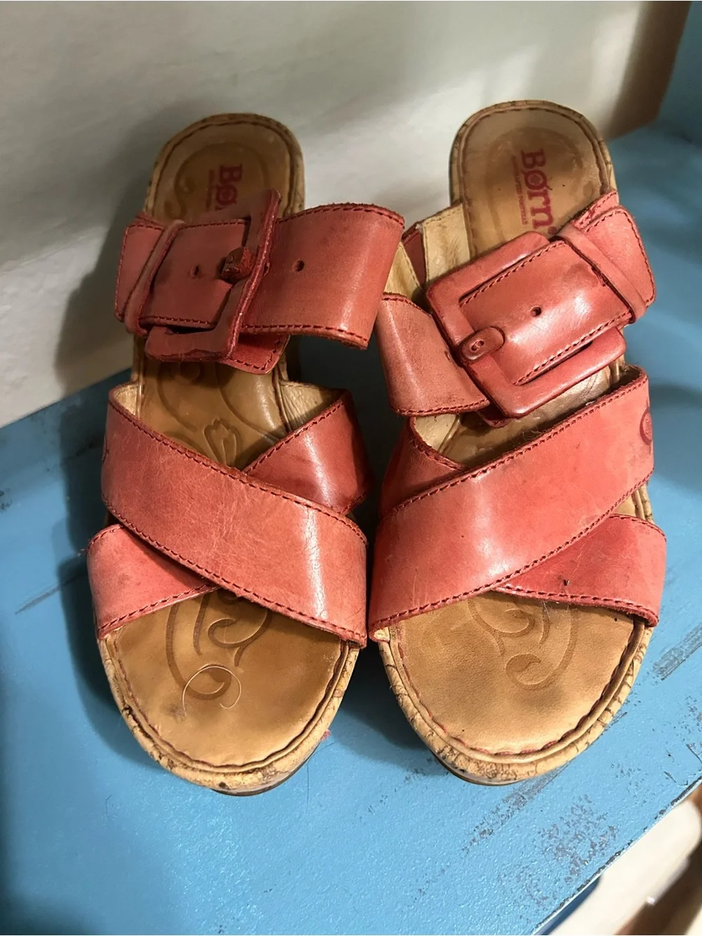 Women’s Coral Cork Wedge Sandals